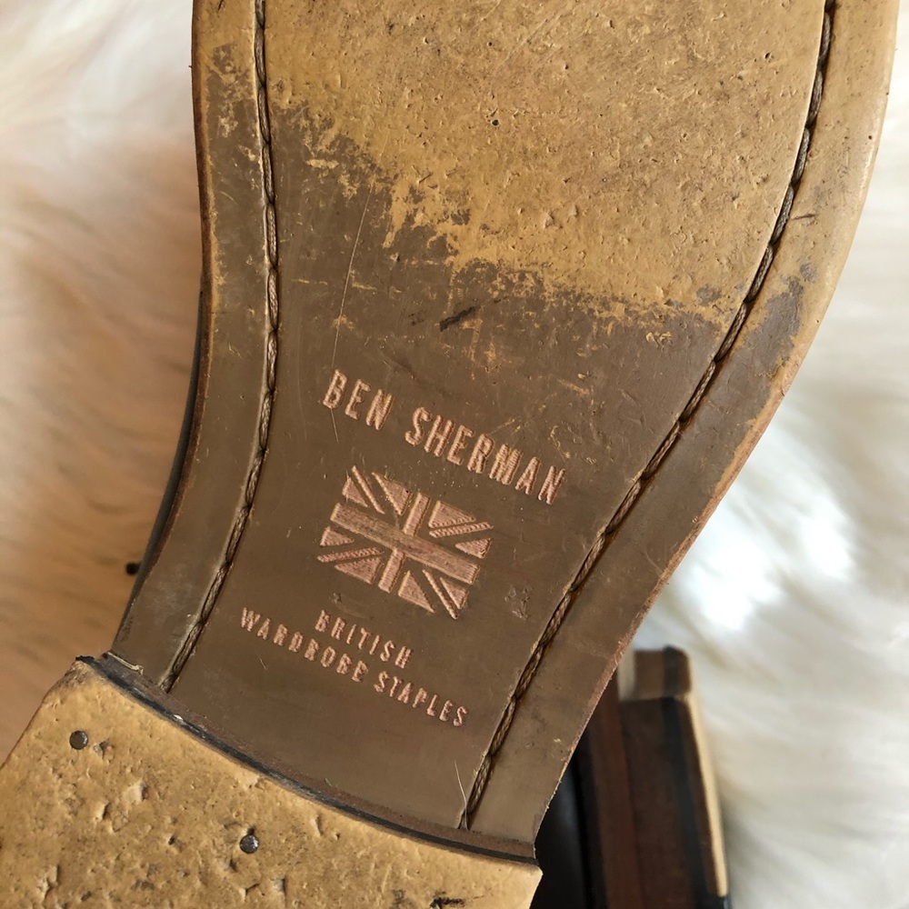 Ben Sherman Dark Brown Leather Oxfords 8 - Picture 11 of 13